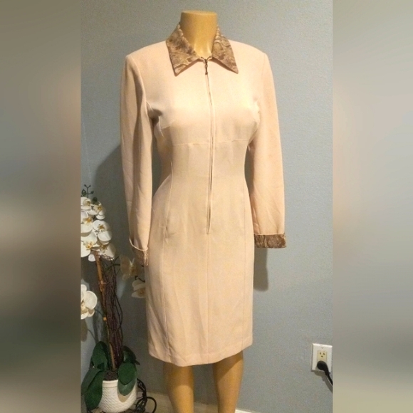Donna Morgan snake print by Sleeves and. Collar - Picture 1 of 9